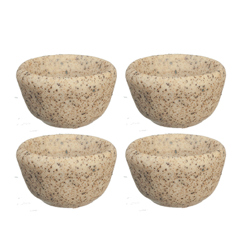 Stone Finish Ceramic Bowls, 4 pc.